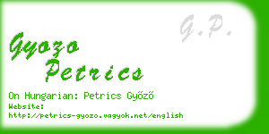 gyozo petrics business card